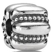 Pandora 790446 Dots and Ridges Barrel Charm