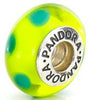 Pandora 790613 Green Polka Dots Glass Murano Charm, Retired