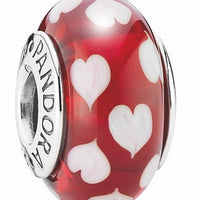 Pandora 790948 Murano Glass Red Sweethearts Charm