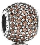 Pandora Light Brown Pave Charm 791051BCZ