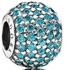 Pandora Teal Pave Lights Charm 791051MCZ