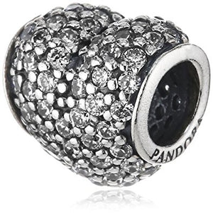 Pandora Clear Pave Heart Charm 791052CZ Retired