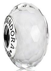 Pandora White Faceted Murano Charm 791070