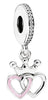 Pandora 791963CZ Crowned Hearts Dangle Charm