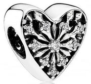 Pandora 791996CZ Frosted Heart Charm