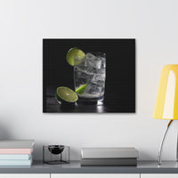 Vodka Tonic with Lime on Canvas Gallery Wraps