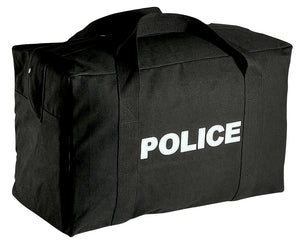 Large Canvas Police Gear Bag - Black