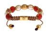 CZ Carnelian Pearl 925 Silver Bracelet