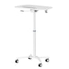 Techni Mobili White Sit to Stand Mobile Laptop Computer Stand