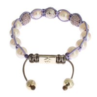 Purple CZ Pearl 925 Silver Bracelet