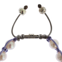 Purple CZ Pearl 925 Silver Bracelet