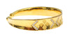 CZ Gold Sterling 925 Silver Bangle Bracelet