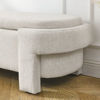 Upholstered Bench with Large Storage Space 51.5''x20.5''x 17'' Beige