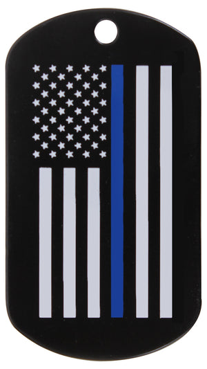 Thin Blue Line Dog Tag