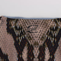 Brown snake printed top