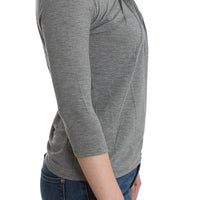 Gray 3/4 sleeves jumper top