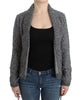 Gray wool knitted cardigan