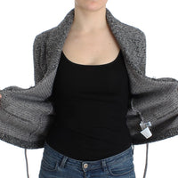 Gray wool knitted cardigan