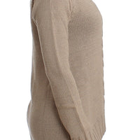 Beige knitted wool sweater