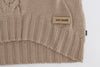 Beige knitted wool sweater