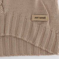 Beige knitted wool sweater