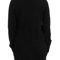 Black knitted wool sweater