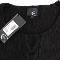 Black knitted wool sweater