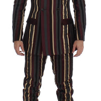 Multicolor Striped Runway 3 Piece Slim Fit Suit