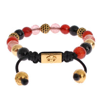 CZ Carnelian Agate 14K Gold 925 Bracelet