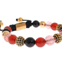 CZ Carnelian Agate 14K Gold 925 Bracelet