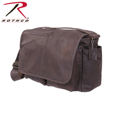 Brown Leather Classic Messenger Bag