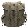 Vintage Weekender Canvas Backpack with Star