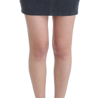 Blue corduroy mini skirt