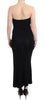 Black strapless maxi dress