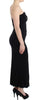 Black strapless maxi dress