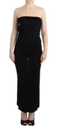 Black strapless maxi dress