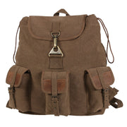 Vintage Canvas Wayfarer Backpack w/ Leather Accents