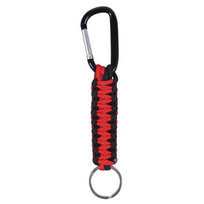 Thin Red Line Keychain With Carabiner