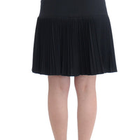 Black Pleated Laced Skirt