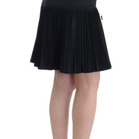 Black Pleated Laced Skirt