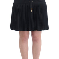 Black Pleated Laced Skirt