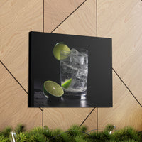 Vodka Tonic with Lime on Canvas Gallery Wraps