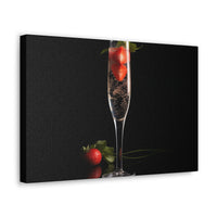 Champagne and Strawberries on Canvas Gallery Wraps