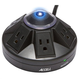 Accell Surge Protector D080B-013K Powramid Power Center and Surge Protector Black 4ft. power cord
