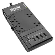 Tripp-Lite Surge Protector TLP66USBR 6-Outlet 6 feet Cord 1080 Joules 120V 60Hz NEMA 4xUSB Port Black