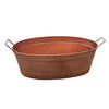 Oval Shape Hammered Copper Metal Tub with 2 Side Handles