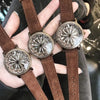 Light Caramel Crystals Dial Suede Band Ladie's Watch