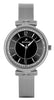 Westar Zing Crystal Accents Stainless Steel Mesh Bracelet Black Dial Quartz 00130stn103 Women's Watch