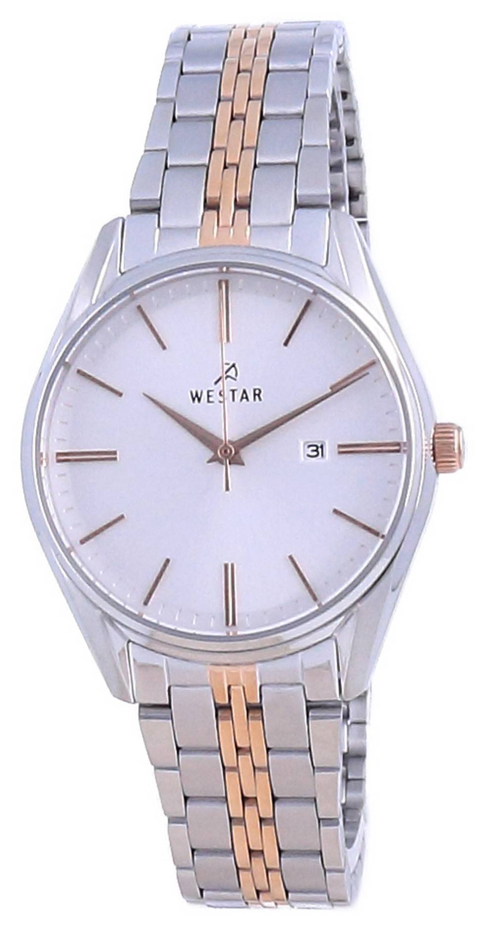 Westar Silver Dial Two Tone Stainless Steel Quartz 40210 Spn 607 Women's Watch