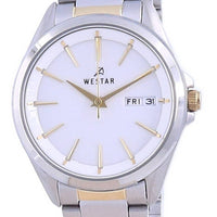 Westar White Dial Two Tone Stainless Steel Quartz 40212 Cbn 101 Women's Watch